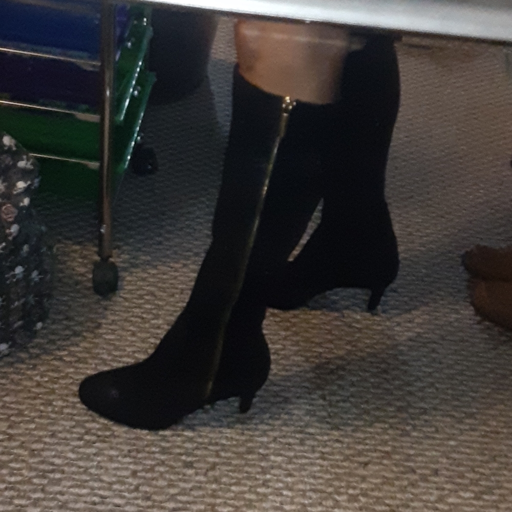 BCBGeneration Black Suede Knee High Boots. NWOT.